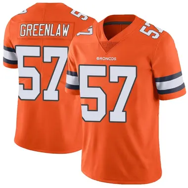 Men's Nike Denver Broncos Dre Greenlaw Color Rush Vapor Untouchable Jersey - Orange Limited