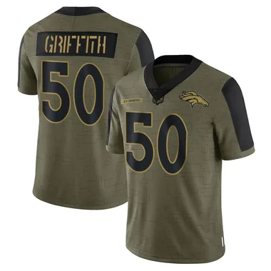 Men's Nike Denver Broncos Jonas Griffith 2021 Salute To Service Jersey - Olive Limited