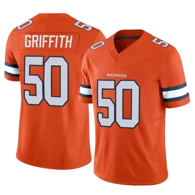 Men's Nike Denver Broncos Jonas Griffith Vapor F.U.S.E. Jersey - Orange Limited