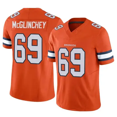 Men's Nike Denver Broncos Mike McGlinchey Vapor F.U.S.E. Jersey - Orange Limited