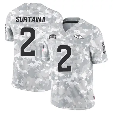 Men's Nike Denver Broncos Pat Surtain II 2024 Salute to Service Jersey - Arctic Camo Limited