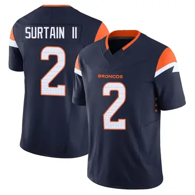 Men's Nike Denver Broncos Pat Surtain II Alternate Vapor F.U.S.E. Jersey - Navy Limited
