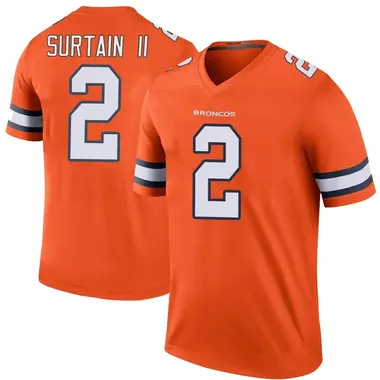 Men's Nike Denver Broncos Pat Surtain II Color Rush Jersey - Orange Legend