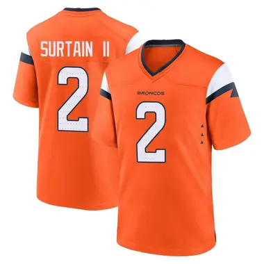 Men's Nike Denver Broncos Pat Surtain II Jersey - Orange Game