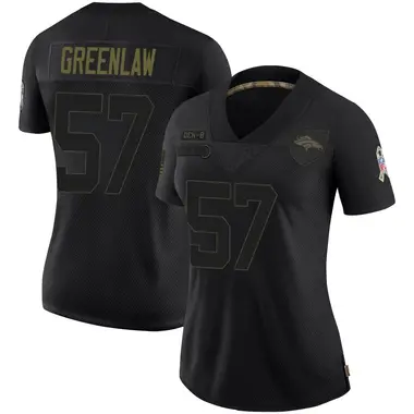 Women's Nike Denver Broncos Dre Greenlaw 2020 Salute To Service Jersey - Black Limited