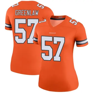 Women's Nike Denver Broncos Dre Greenlaw Color Rush Jersey - Orange Legend