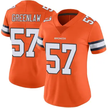 Women's Nike Denver Broncos Dre Greenlaw Color Rush Vapor Untouchable Jersey - Orange Limited