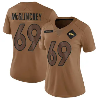 Women's Nike Denver Broncos Mike McGlinchey 2023 Salute To Service Jersey - Brown Limited
