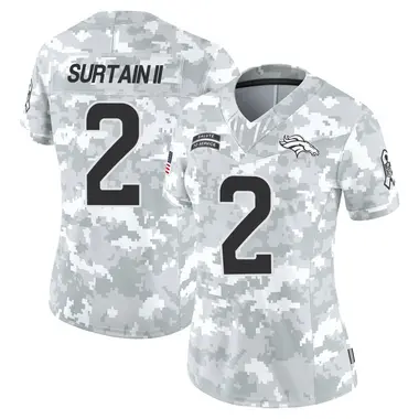 Women's Nike Denver Broncos Pat Surtain II 2024 Salute to Service Jersey - Arctic Camo Limited