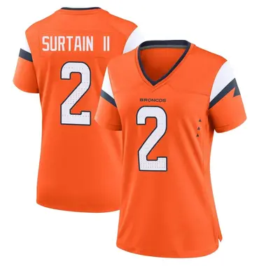 Women's Nike Denver Broncos Pat Surtain II Jersey - Orange Game